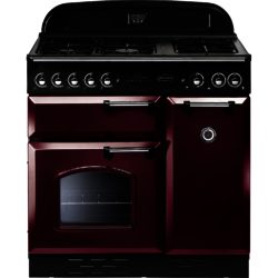 Rangemaster Classic 90cm Natural Gas 85010 Range Cooker in Cranberry with Chrome Trim and FSD Hob